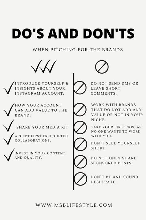 Dos & Dont`s when reaching out to the brand: Things to do: How to make money on Instagram? CHeck my Link I BIO. #makemoneyoninstagram #instagramgrowth #instagrambusiness #instagrammarketing #influencermarketing #socialmedia #entrepreneur #contentcreators #onlinemarketing #passiveincome #earnoninstagram Becoming An Instagram Influencer, How To Become Influencer Instagram, How To Start Influencing On Instagram, Types Of Instagram Accounts, How To Introduce Your Business On Instagram, Become An Influencer On Instagram, Influencer Ideas Instagram, Content Ideas For Influencers, How To Start Influencing