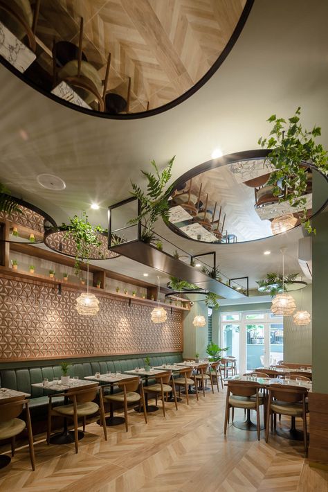 Modern Latin Restaurant Design, Coffee Lounge Ideas, Brunch Restaurant, Restaurant Design Inspiration, Modern Restaurant Design, Decoration Restaurant, Brunch Restaurants, Coffee Shops Interior, Modern Restaurant