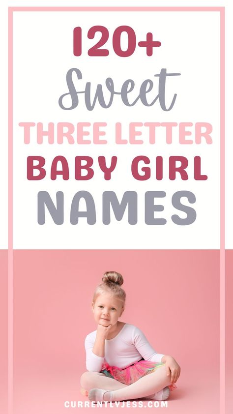 Looking for the best 3-letter girl names? Check out this fun list of short and simple baby names, perfect for parents wanting unique and trendy names. Plus, get inspired with cute middle name pairings to make these three-letter names stand out! Three Letter Names, Trendy Names, Middle Name Ideas, Cute Middle Names, Fun List, Sweet Baby Names, Gender Neutral Names, Baby Names And Meanings, Unique Baby Names