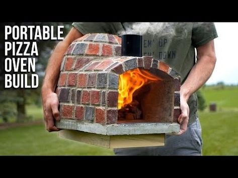 DIY Portable Wood Fire Pizza Oven Build - YouTube Brick Pizza Oven Plans, Wood Fire Pizza Oven, Homemade Pizza Oven, Wood Fire Pizza, Pizza Oven Fireplace, Outdoor Fireplace Pizza Oven, Pizza Oven Plans, Pizza Oven Outdoor Diy, Stone Pizza Oven