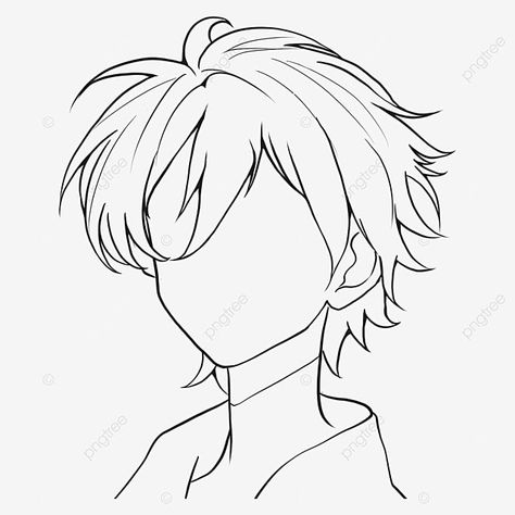 Male Character Hairstyles, Anime Male Character, Anime Curly Hair, Character Hairstyles, Boy Hair Drawing, Drawing Male Hair, Anime Hairstyles Male, Clipart Boy, Hair Clipart