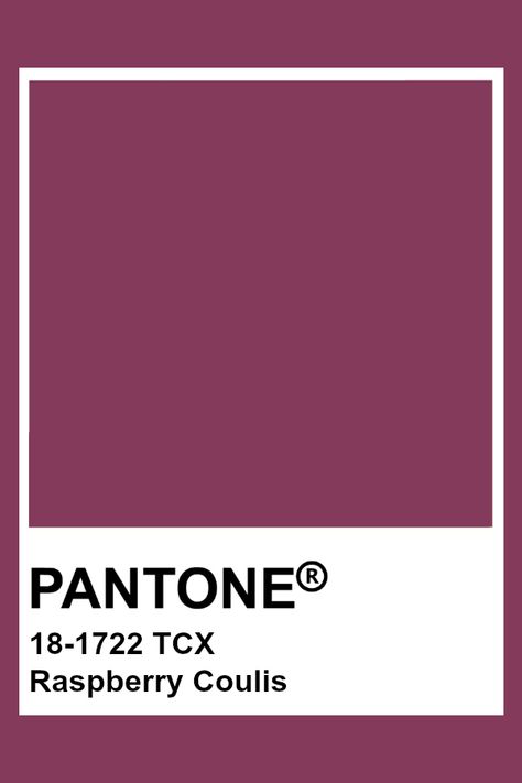 PANTONE 18-1722 TCX Raspberry Coulis #pantone #color #wine Raspberry Bedroom, Color Palettes For Home, Tcx Pantone, Home Color Ideas, Graphic Design Color, Pantone Tcx, Pantone Red, Home Color Palette, Pantone Colours