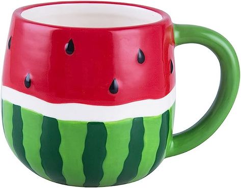 Pineapple Watermelon, Ceramic Pineapple, Fruit Shape, Coffee Bean Grinder, Oatmeal Cups, Watermelon Fruit, Funky Home Decor, Green Mugs, Ceramic Tea Cup