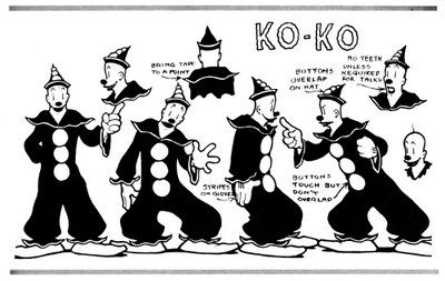 Ko-Ko breakdown from "Inkwell Imps" series (Fleisher) Rubberhose Cartoon Aesthetic, Koko The Clown, Clown Tattoos, Fleischer Studios, 1930s Cartoons, Animation References, Clown Art, American Cartoons, Vintage Cartoons