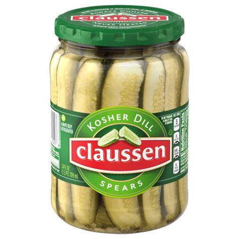 Claussen Kosher Deli-Style Pickle Spears | Publix Super Markets Dill Pickle Sandwich, Spicy Pickles, Claussen Pickles, Pickle Chips, Dill Pickle Spears, Pickle Sandwich, Pickle Spears, Hot Pickles, Kosher Dill Pickles