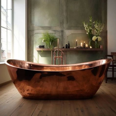 Email us for a quote:contactus@kaarigarhandicrafts.com Turn back the clock and add flair to your bathroom décor with this vintage copper bathtub. Our artisans have mastered the use of copper, allowing us to customize your handmade bathtub to best suit your home – no matter the design. If you’re unsure about the best designs for you, simply write in to Kaarigar with your specifications and preferred style. We’ll get right back to you with different ideas and quotes, allowing you to choose the one Copper Bath Tub, Singapore Sentosa, Copper Bathtub, Bath Luxury, Slipper Bath, Copper Tub, Copper Bath, Copper Bathtubs, Copper Bathroom