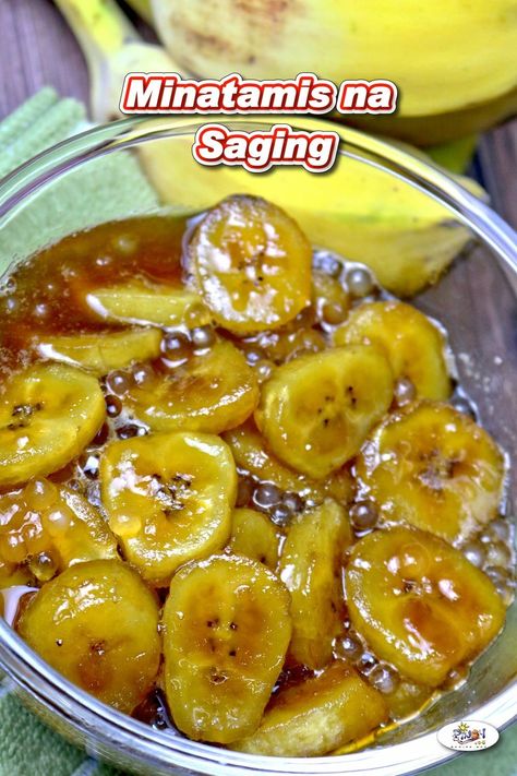 Minatamis na Saging Recipe Minatamis Na Saging, Cheap Desserts, Filipino Snacks, Pinoy Dessert, Caramelized Banana, Banana Treats, Filipino Dessert, Filipino Recipe, Filipino Desserts