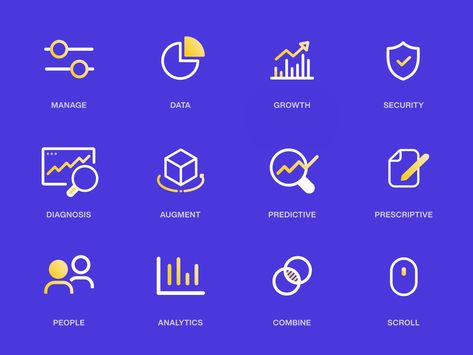 Icon Set - AI Website by Faizur | UI/UX Design Agency on Dribbble Website Icons Design, Corporate Icons, Website Icon, Icon Ui, Data Icon, Design Case Study, Ux Kits, Icon Set Design, Business Icon