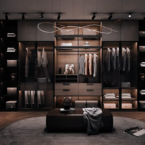 Walk In Closet Design Luxury, Dream Closet Design, Closet Design Layout, Wardrobe Door Designs, Luxury Closets Design, Modern Closet, Wardrobe Interior Design, Closet Layout, Wardrobe Room