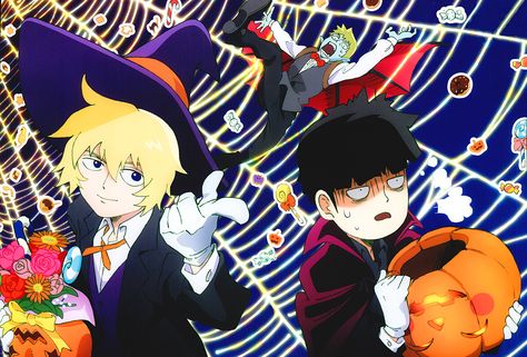 Mob Psycho 100 | Teruki, Reigen, and Shigeo Mob Physco 100, Punch Man, One Punch Man, Halloween Art, Matching Pfp, Hd Wallpaper, Profile Picture, Anime Art, The 100