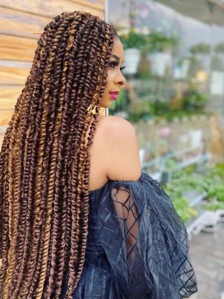 Passion Twist Hairstyles, Passion Twists, Twist Braid Hairstyles, Crochet Braids Hairstyles, Braid In Hair Extensions, African Braids Hairstyles, Braided Hairstyles For Black Women, Crochet Hair, Goddess Braids