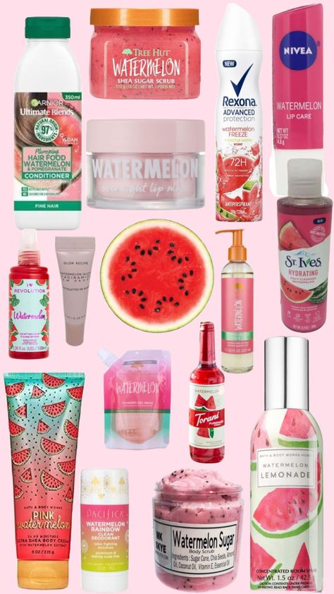 Watermelon Skincare Products, How To Smell Like Watermelon, Watermelon Skincare, Profumo Victoria Secret, Lip Gloss Homemade, Beauty Makeover, Body Hygiene, Watermelon Sugar, Beauty Routine Tips