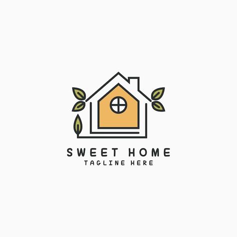 Cute Logo Design, House Logo Icon, Fruit Logo Design, Antique Logo, House Concept, Cute Logo, Fruit Logo, House Logo Design, Logo Design Diy