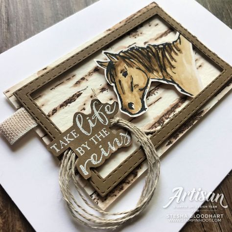 Stampin' Up! Artisan Blog Hop - Carry Over Event | Stampin' Hoot Horse Cards, Stampin Up Catalog, Stamping Up Cards, Male Cards, Animal Cards, Artisan Design, Masculine Cards, Stamping Up, Stamped Cards