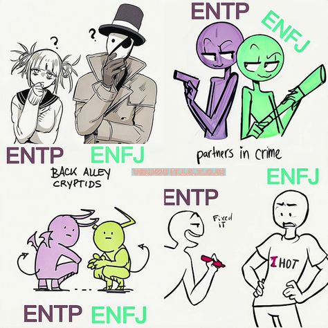 Anime: (My Hero Academia) #entp #enfj Entp X Enfj Relationship, Enfj Entp Relationship, Enfj X Entp Fanart, Entp Female X Infj Male, Enfj Entj Relationship, Female Infj Fanart, Enfj Anime Characters, Enfj And Entp, Enfj X Entp