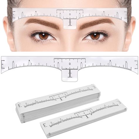 100% brand new and high quality Material: Plastic Color: Clear Size: 18x2.2cm Perfect for ensuring even length shape and placement of brows. It can be more accurate for those who are in the beginning stages of the permanent makeup Convenient to measure and locate eyebrows. Easily detect the eyebrows up and down position,length,,size, convenient and practical. After cleansing forehead, then stick it on forehead to assist drawing balance and, When finish drawing, it can be simply peel off. The mea Brow Stencils, Eyebrow Stamp, Eyebrow Shaper, Thick Brows, Eyebrow Liner, Permanent Makeup Eyebrows, Waxed Eyebrows, Eyebrow Stencil, How To Color Eyebrows