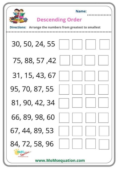 Ordering Numbers Worksheets For Kids | Math addition worksheets, Kids math worksheets, 1st grade math worksheets Descending Order Worksheet Kindergarten, Descending Order Worksheet Grade 1, Descending Order Worksheet, Ordering Numbers Worksheet, Tables Maths, Ascending And Descending Order, Math Tables, Math Addition Worksheets, 1st Grade Math Worksheets