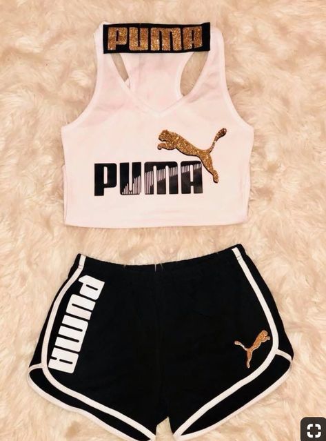 GIRLS PUMA OUTFIT ❤️❤️❤️❤️ Puma Outfits, Puma Outfit, Teenage Outfits, Cute Lazy Outfits, Lazy Outfits, Teenager Outfits, Sporty Outfits, Girls Fashion Clothes, Teenage Fashion Outfits