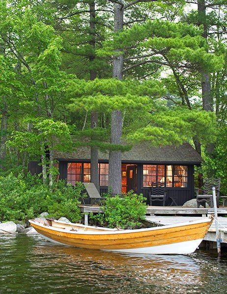 Luxe Lodge, Little Cabin In The Woods, Calloway Sisters, Rustic Luxe, Cottage Cabin, Dream Cottage, Little Cabin, Lake Cottage, Lake Cabins