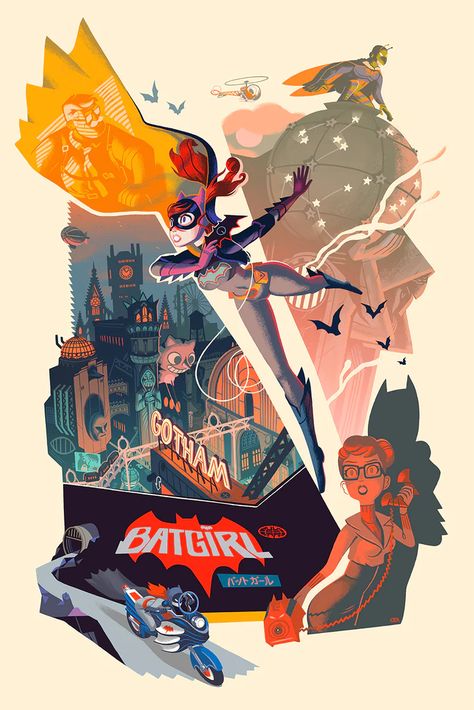 Batgirl print Barbara Gordon, Pop Culture Art, Batman And Superman, Blackest Knight, Gig Posters, Comic Book Artists, Nightwing, Batgirl, Art Studies