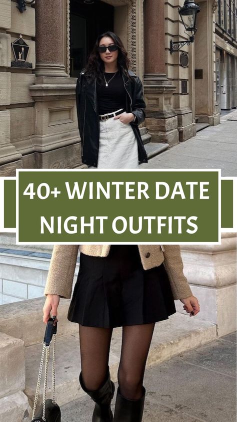 40+ Winter Date Night Outfits Outfit Ideas For Game Night, Sweater Dinner Outfit, Casual Winter Evening Outfit, Trendy Date Night Outfit Winter, Winter Evening Outfits Casual, Winter Chic Outfits Night, Date Night Ideas At Home Outfit, Dinner Date Night Outfit Winter, Elegant Date Night Outfit Winter