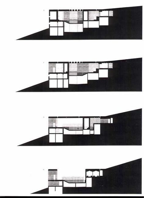 The Therme Vals, Vals – Modern Architecture: A Visual Lexicon Peter Zumthor Architecture, Therme Vals, Architectural Diagrams, Piscina Interior, Steven Holl, Peter Zumthor, Model Sketch, Luxury Modern Homes, Architectural Section