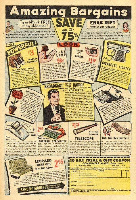 Vintage Brochure Design, Vintage Infographic, Ryan Aesthetic, Comic Ads, Assignment Ideas, Vintage Guide, Infographic Design Layout, Miniature Printables, Vintage Newspaper