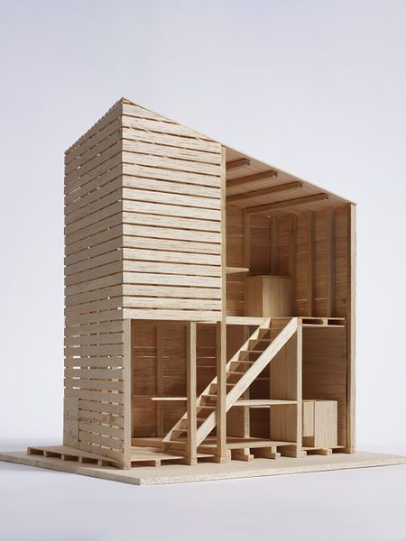 Review Board, Pallet House, Wooden Architecture, Architecture Modern, Wood Architecture, Arch Model, Wooden Structure, Architecture Model Making, Wood Model