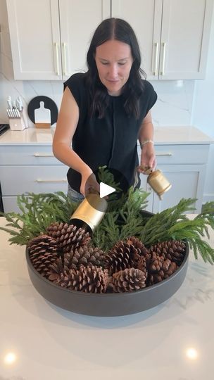 4.5K views · 349 reactions | Amazon Find ✨ comment HOLIDAY for the links

Easy amazon Christmas centerpiece decor bowl idea. Love these pine stems paired with these pinecones. Add this set of 3 giant bells to tie everything together. Everything linked in my Amazon storefront.

👉🏻 exact bowl is linked in my LTK

#amazonhome #holidaydecor #modernhomedecor #homedecor | Erika Mertens Christmas Island Centerpiece Ideas, Christmas Bowl Decorations, Pinecone Centerpiece, Large Wooden Bowl, Amazon Christmas, Christmas Tabletop Decor, Christmas Table Centerpieces, Table Scapes, Christmas Centerpiece