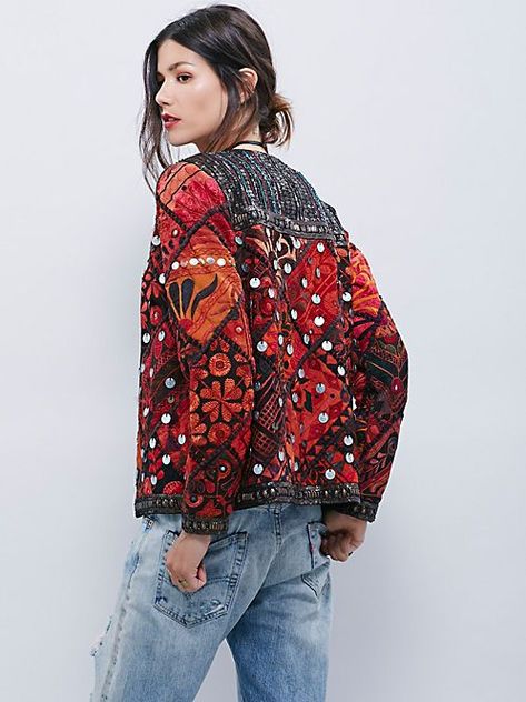 Boho jacket, embroidery clothing, hippie fashion, bohemian outfit Embroidery Dress Boho, Hat Outfit Summer, Hippie Jacket, Military Parka, Boho Summer Outfits, Bohemian Style Clothing, Trendy Hat, Boho Jacket, Outfits With Hats