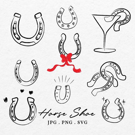 Cowboy Doodles Easy, Cowboy Clip Art, Western Drawings Easy, Cowboy Doodles, Horseshoe Illustration, Western Doodles, Cowboy Illustration, Illustration Clip Art, Lucky Symbols