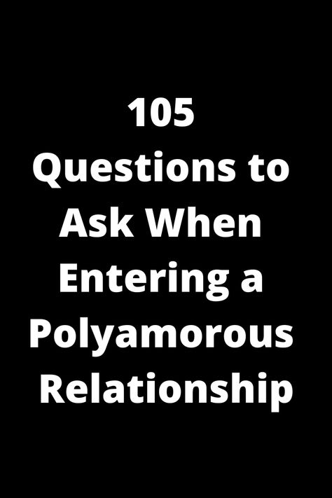 Explore 105 thought-provoking questions to ask when entering a polyamorous relationship. Communication is key in any relationship, and these questions can help you navigate this unique dynamic with openness and clarity. Whether you're new to polyamory or experienced, these questions can spark important discussions and deepen your connection with your partners. Take the time to reflect on these prompts and consider how they can enhance the growth and understanding within your relationships. Polyamorous Ship Dynamics, Poly Relationships, Dealing With Jealousy, Relationship Communication, Polyamorous Relationship, Casual Relationship, Open Relationship, Communication Is Key, Relationship Questions