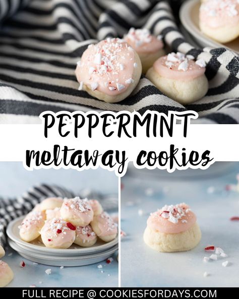 Recipe:... - Cooking with Karli Peppermint Meltaways, Best Cookie Recipe Ever, Meltaway Cookies, Cooking With Karli, Best Cookie Recipes, Christmas Baking, Christmas Cookies, Holiday Parties, Cookie Recipes