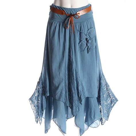 Candy Clothing Ladies Hi Waisted Cotton Skirt Festival Belted Boho Gypsy Tiered Asymmetric Hitched Hem Long Maxi Skirt Festiva (XXL 16 18, Denim): Amazon.co.uk: Clothing Long Cotton Skirt, Candy Clothes, Long Maxi Skirt, Hippie Skirts, Evening Skirts, Diva Boutique, Bohemian Maxi, Maternity Skirt, Uk Clothing