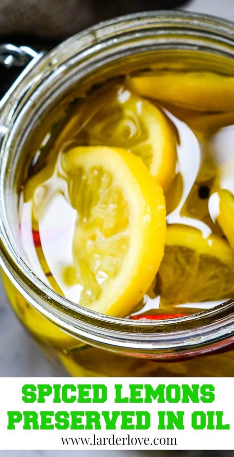 These amazing preserved lemons in oil are perfect for cooking, adding to stews, casseroles, salads etc #preservedlemons #lemonsinoil #lemons #larderlove Pickled Lemons Recipe, Pickled Veggies Recipe, Pickled Lemons, Lemon Peel Recipes, Fermenting Veggies, Preserved Lemons Recipes, Lemons Recipes, Fairytale Food, Fermented Veggies