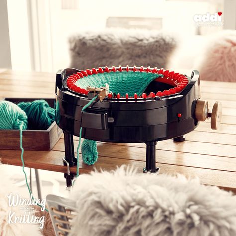 addiExpress Kingsize Knitting Machine ❤ » addi.de Addi Express, Addi Knitting Machine, Circular Knitting Machine, Table Clamp, Knitting Machines, Knitting Machine Patterns, Knitting Tips, Circular Knitting, Knitting Machine