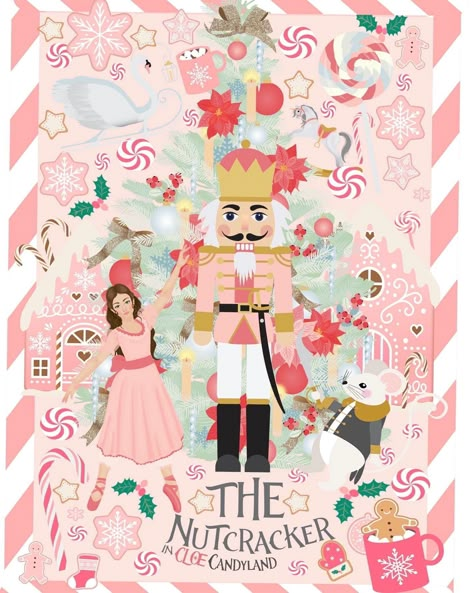 Pink Nutcracker Wallpaper, The Nutcracker Wallpaper, Christmas Facebook Cover, Pink Nutcracker, Christmas Door Decorating Contest, Cute Christmas Wallpaper, Christmas Stationery, Poster Photo, Christmas Feeling