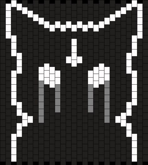 Kuromi Kandi Pattern, Goth Perler Beads, Goth Perler Bead Patterns, Kandi Panel Pattern, Kandi Panel, Pastel Goth Pixel Art, Goth Kandi, Goth Kandi Pattern, Goth Pixel Art