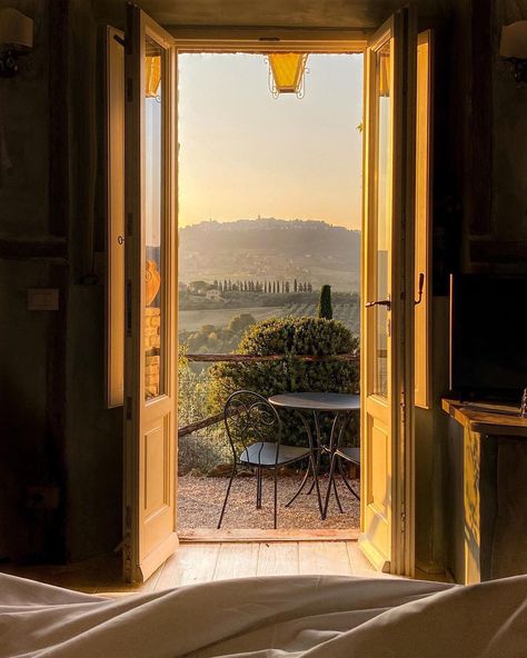 Italian Aesthetic, Under The Tuscan Sun, Tuscan Villa, Bedroom Views, Montepulciano, Italy Aesthetic, Window View, Beautiful Hotels, Tuscany Italy