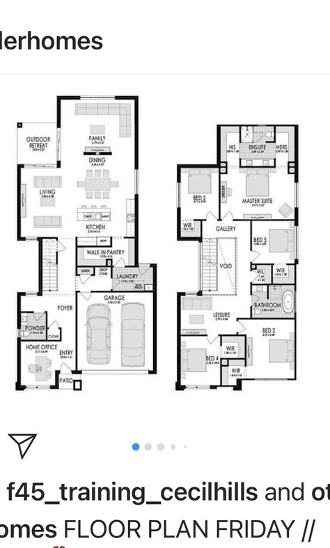 400 Sqm House Design, Floor Plan 2 Storey House, 2 Storey Floor Plan, Dream Home Ideas, Narrow House Plans, House Plans Ideas, House Plans Mansion, 2 Storey House, Free House Plans