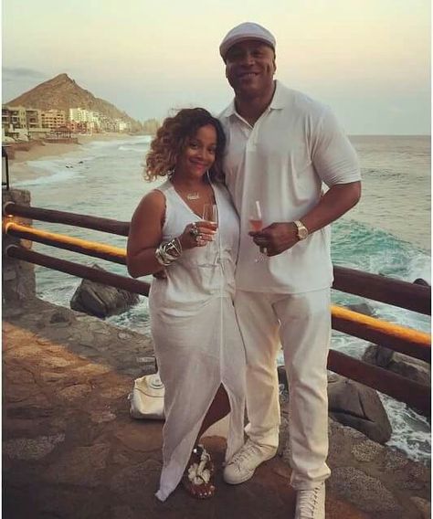 LL & his beautiful wife Simone. Happy 20th Anniversary Black Marriage, Happy 20th Anniversary, Chris O’donnell, Family Tv, Ll Cool J, Celebrity Families, All White Outfit, Family Affair, Power Couple