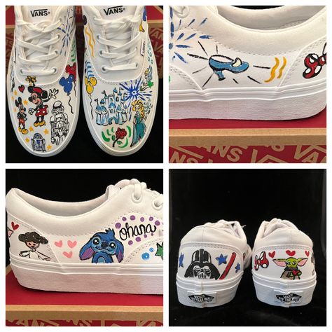 Painted Shoes Disney, Disney Painted Shoes, Mickey Mouse Shoes, Shoes Disney, Color Converse, Shop Disney, Low Top Converse, Red Converse, Disney Shoes