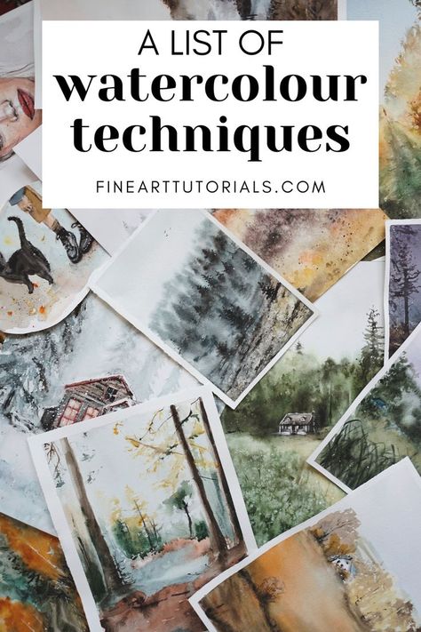 Watercolor Basic Skills, Different Watercolor Techniques, Watercolor Detailed Painting, Watercolor Lessons For Beginners, Watercolour Painting Ideas Creative, 2025 Watercolor, Watercolor Techniques For Beginners, Watercolor Techniques Tutorial, Teaching Painting