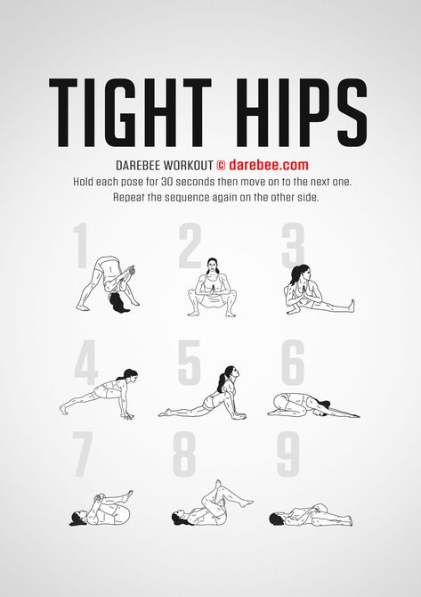 Tight Hips Workout Stretches For Inflexible People, Strech Excercise Beginners, Stronger Hips Workout, Daily Stretches For Flexibility, Hips Workout, The Splits, Full Body Stretch, Stretches For Flexibility, Trening Fitness