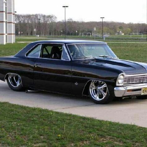 1966 chevy nova... lowered and tubbed 2 inch cowl hood... black.... this is what i want to do to mine :) 66 Nova, 67 Nova, Chevy Nova Ss, Gumball 3000, Vintage Muscle Cars, Chevy Muscle Cars, Chevrolet Nova, Chevy Nova, Sweet Cars