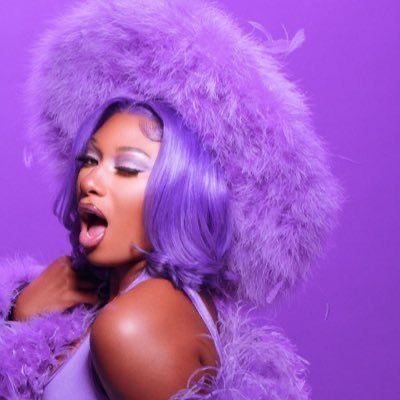 Tina Snow, Lavender Aesthetic, Model Looks, Lavender Hair, Megan Thee Stallion, Female Rappers, Black Barbie, Hair Black, Purple Rain