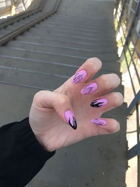 Punk Nails, Edgy Nails, Goth Nails, Grunge Nails, Dream Nails, Fire Nails, Pretty Acrylic Nails, Fancy Nails, Dope Nails