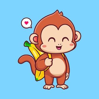 Banana Picture, Monkey With Banana, Burger Cartoon, Nature Icon, Monkey Drawing, Coffee Cartoon, Cute Pizza, Monkey And Banana, Fruit Cartoon