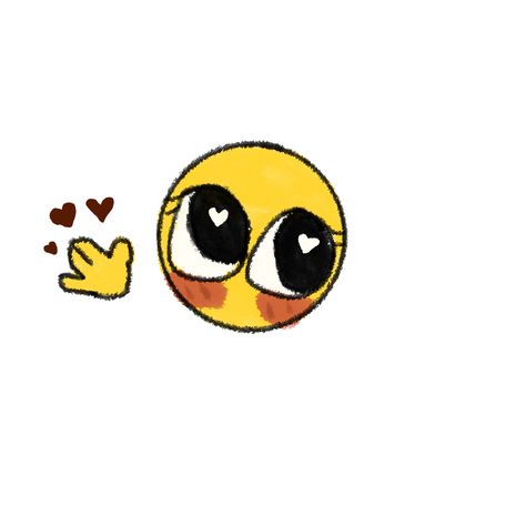 Waving Emoji, Wave Emoji, Imessage Sticker, Hello Sticker, Cursed Emoji, Emoji Drawing, Emoji Art, Cute Emoji, Made By Me