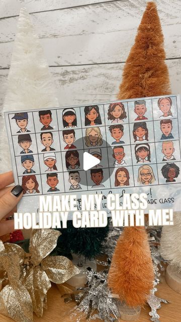 Lindsay | 5th Grade Teacher on Instagram: "✨SAVE THIS TO USE WITH YOUR CLASS!✨ Our 2023 class holiday card is done & I love how it turned out! ❄️⛄️ 🤍 If you are on break already this would still be so cute to do in the New Year when you return! Here’s a step-by-step guide to create your own class card! ❆ create a new classroom using @pixtoncomics & share the link/code with your students (this will allow them to design their own avatars) ❆ find a winter/holiday background for your class card ❆ drag your background into a doc (I like using PowerPoint the best but Google Slides works too) ❆ make sure your page is set to letter size - not widescreen ❆ insert a table based on the number of students you have ❆ download your student’s avatar as a “headshot” ❆ add names if you wish! ❆ print & Classroom Christmas Card, Class Christmas Card, Class Holiday Party, Holiday Lessons, New Classroom, Holiday Background, Christmas Classroom, Class Activities, Holiday Postcards